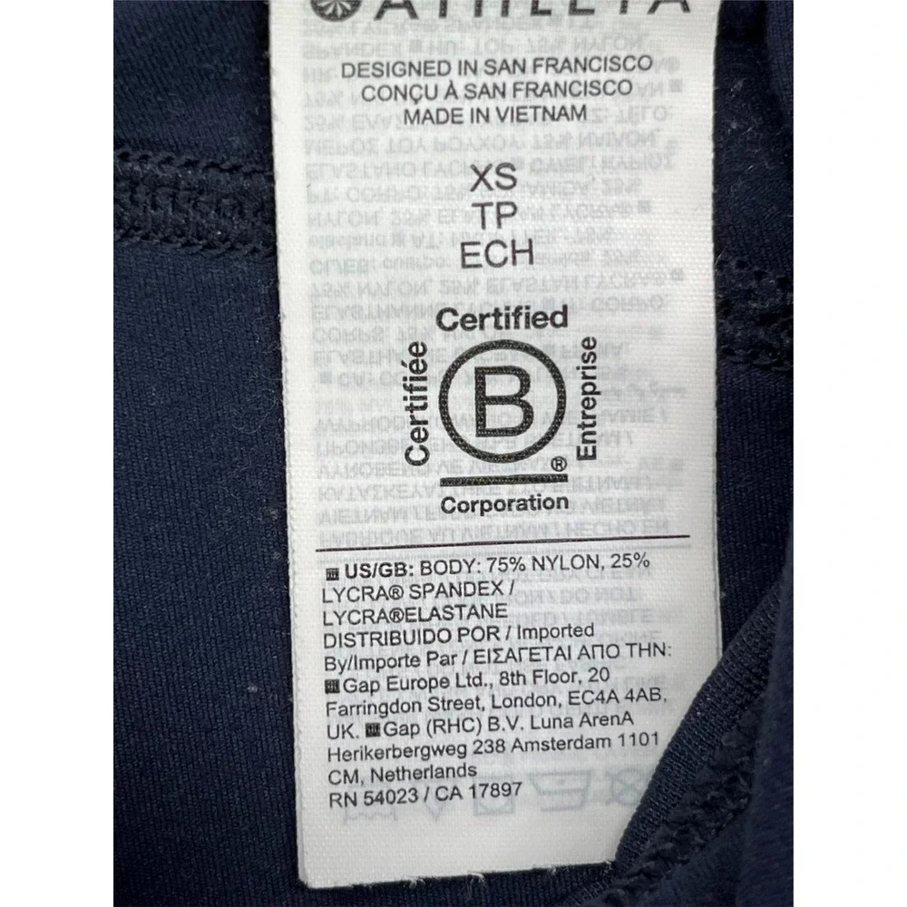 Athleta Women's Powervita Salutation Jogger Pants Elasic Waist Navy Blue Size XS - Picture 7 of 9